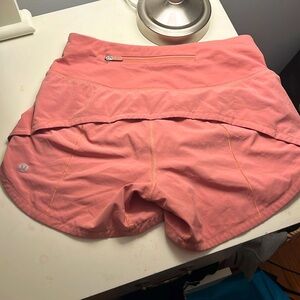 Lululemon 4inch high rise speed ups  (pink pastel)